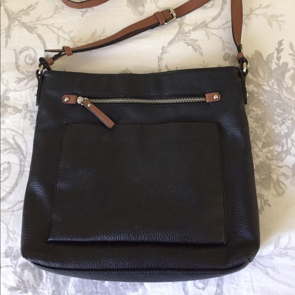 Pebbled look vegan tote